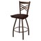 Holland Bar Stool Co 25" Swivel Counter Stool, Brnz Finish, Dark Cherry Maple Seat X820 - alternate 1